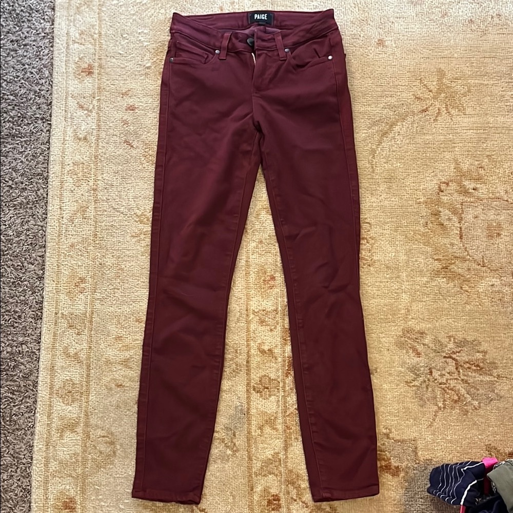 Paige Women's Burgundy Pants
